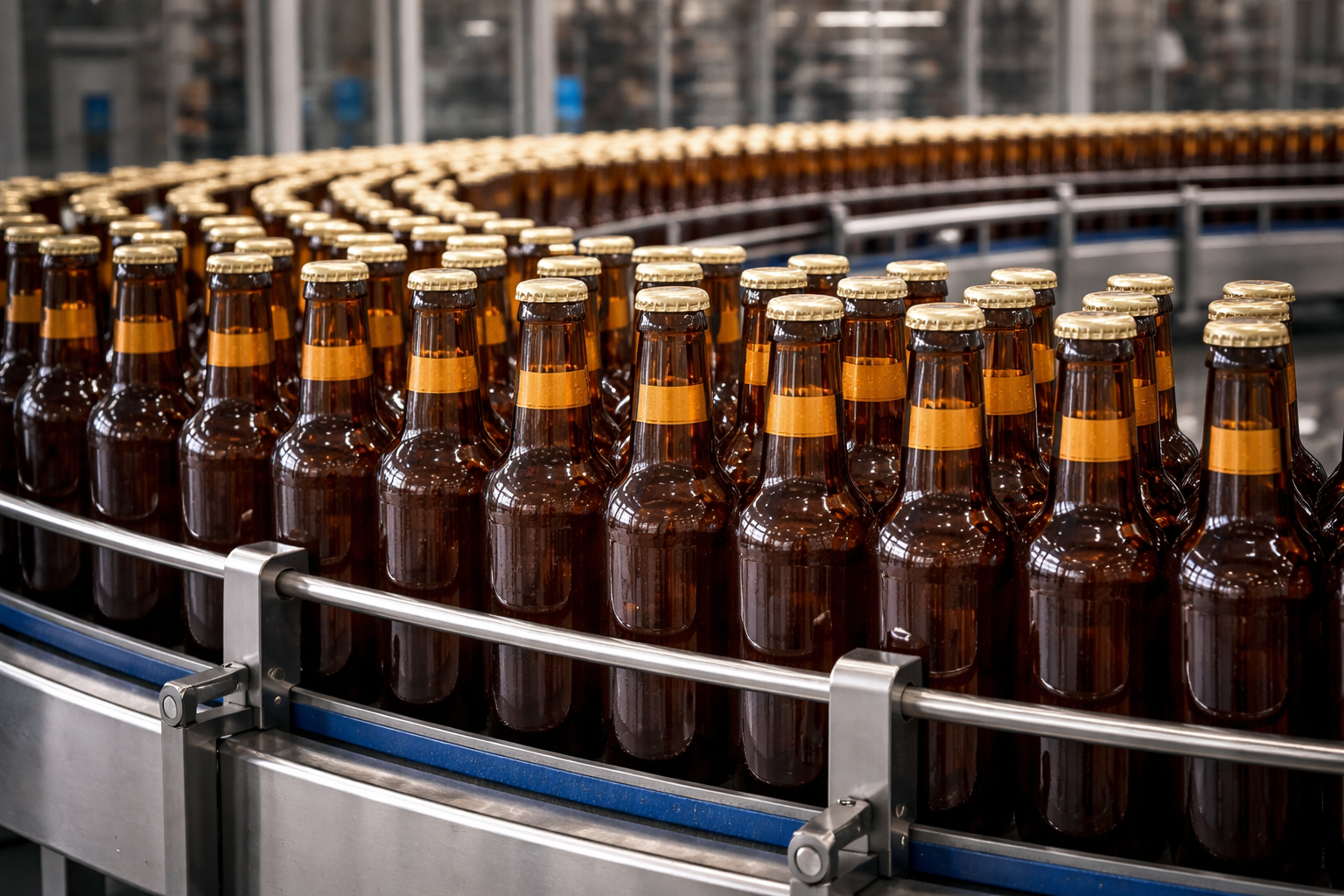Food and beverage bottling factory line